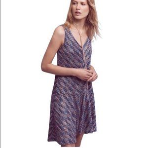 Anthropologie Maeve Chevron Sleeveless Knit Dress